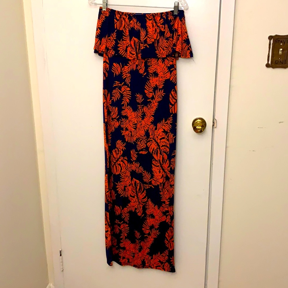 Strapless maxi dress